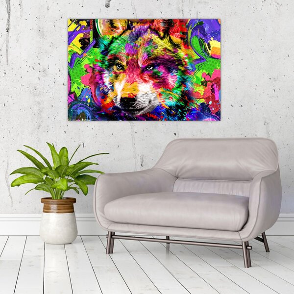 Slika - Vuk s grafitima (90x60 cm)