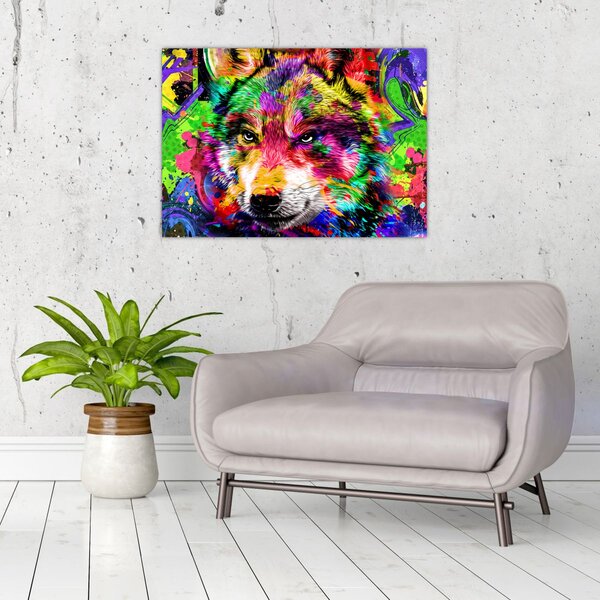 Slika - Vuk s grafitima (70x50 cm)