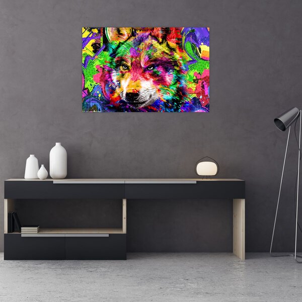 Slika - Vuk s grafitima (90x60 cm)