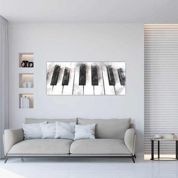 Slika - Klavir, akvarel (120x50 cm)