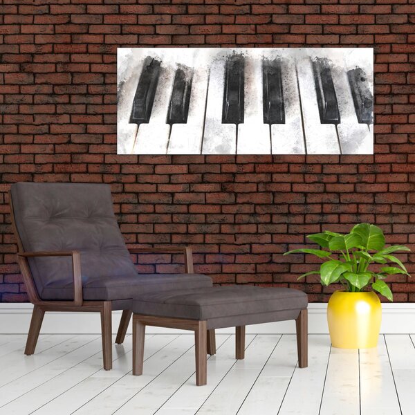 Slika - Klavir, akvarel (120x50 cm)