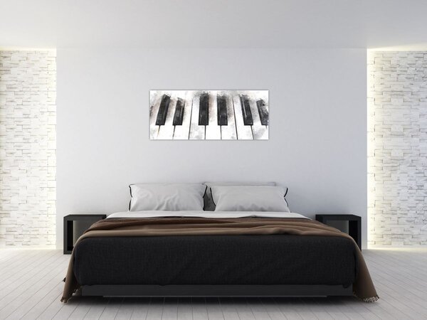 Slika - Klavir, akvarel (120x50 cm)