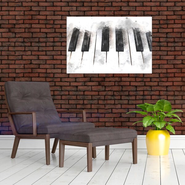 Slika - Klavir, akvarel (90x60 cm)