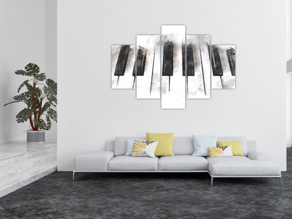 Slika - Klavir, akvarel (150x105 cm)