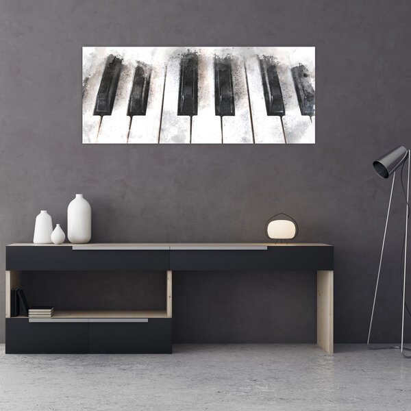 Slika - Klavir, akvarel (120x50 cm)