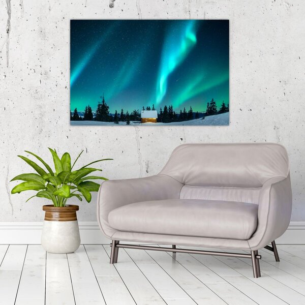 Slika - polarna svjetlost (90x60 cm)