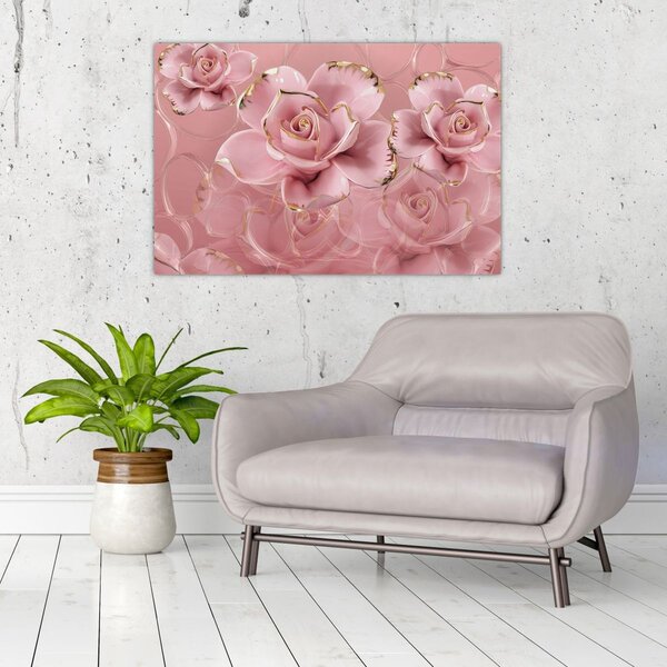 Slika - Cvjetni dekor (90x60 cm)