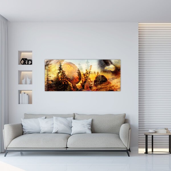 Slika - Šamanski motiv (120x50 cm)