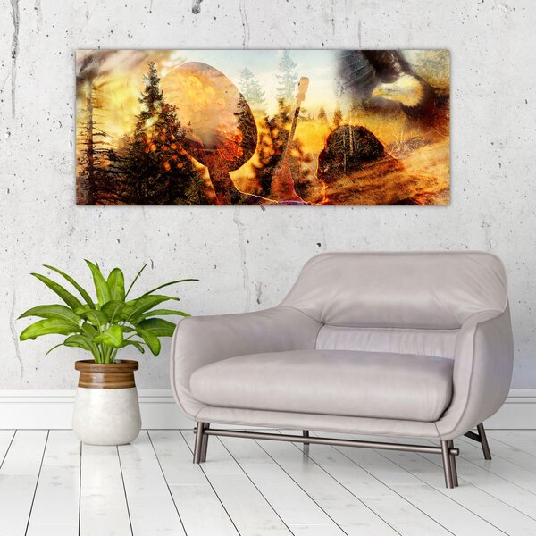 Slika - Šamanski motiv (120x50 cm)
