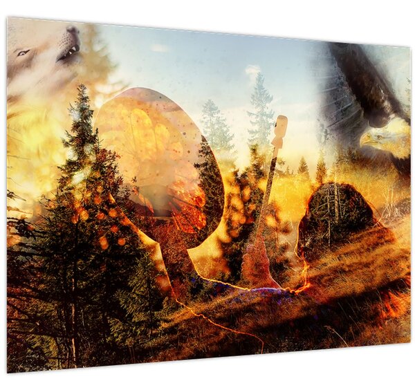 Slika - Šamanski motiv (70x50 cm)