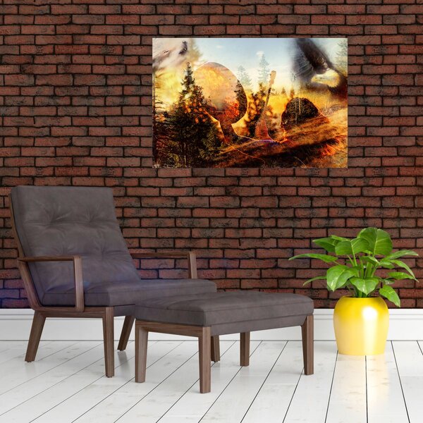Slika - Šamanski motiv (90x60 cm)