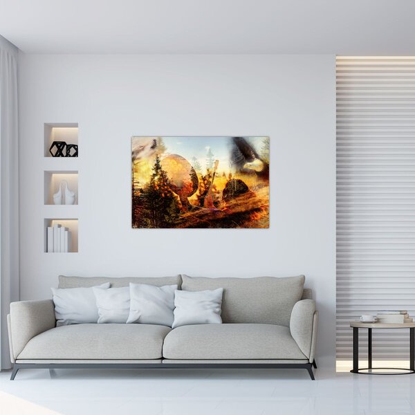 Slika - Šamanski motiv (90x60 cm)