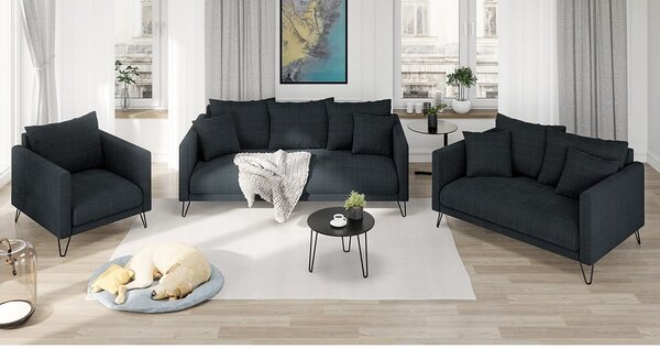 Tamno siva sofa od šenila 140 cm Freya – Ropez