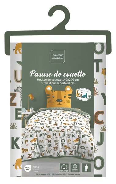Pamučna dječja posteljina za krevet za jednu osobu 140x200 cm Tigry – douceur d'intérieur