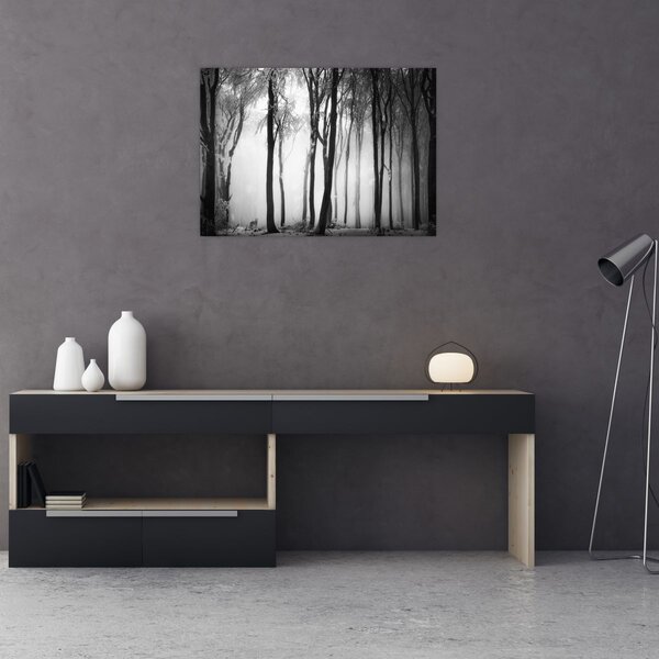 Slika - Vuk u mračnoj šumi (70x50 cm)