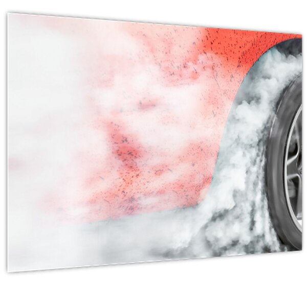 Staklena slika - Trkači automobil (70x50 cm)