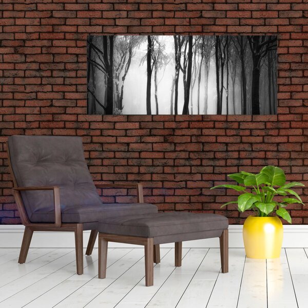 Slika - Vuk u mračnoj šumi (120x50 cm)