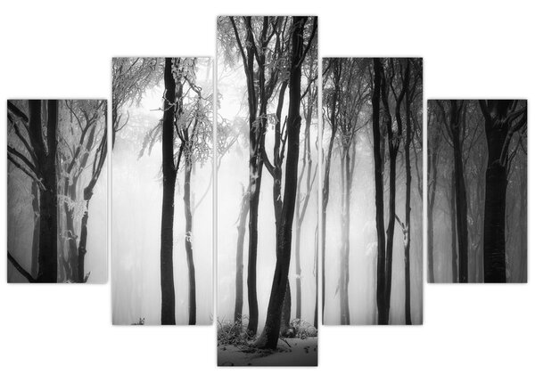 Slika - Vuk u mračnoj šumi (150x105 cm)