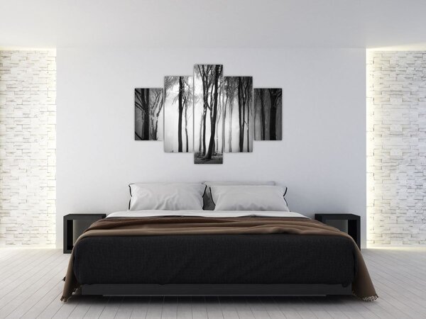 Slika - Vuk u mračnoj šumi (150x105 cm)
