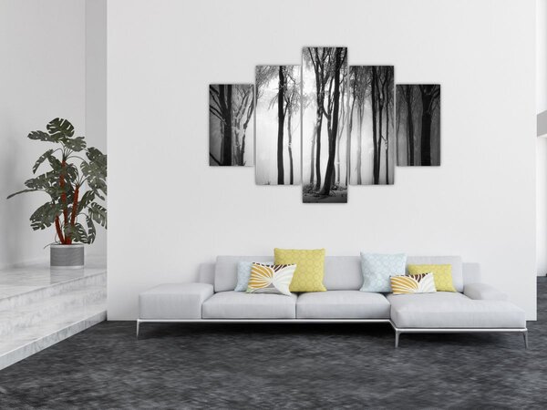 Slika - Vuk u mračnoj šumi (150x105 cm)