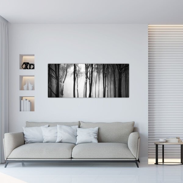 Slika - Vuk u mračnoj šumi (120x50 cm)
