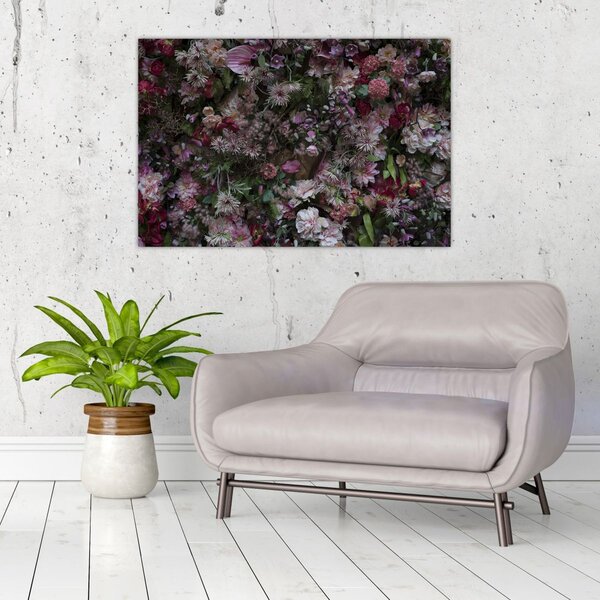Slika - Cvjetni zid (90x60 cm)