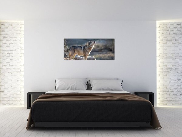 Slika - Vuk koji zavija (120x50 cm)