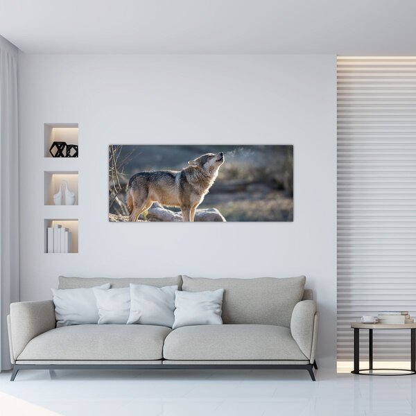 Slika - Vuk koji zavija (120x50 cm)