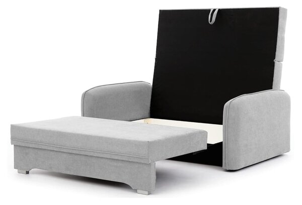 Svijetlo siva sklopiva/s prostorom za odlaganje sofa od šenila 155 cm Laine – ELTAP