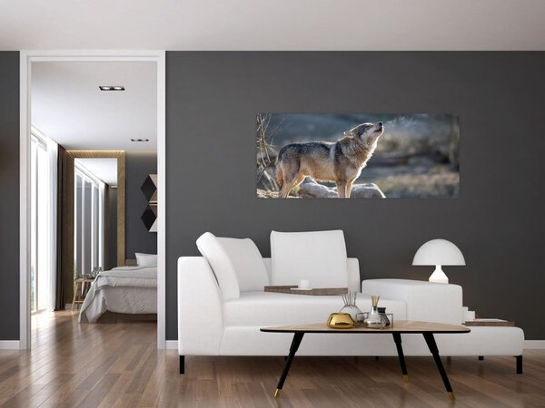 Slika - Vuk koji zavija (120x50 cm)