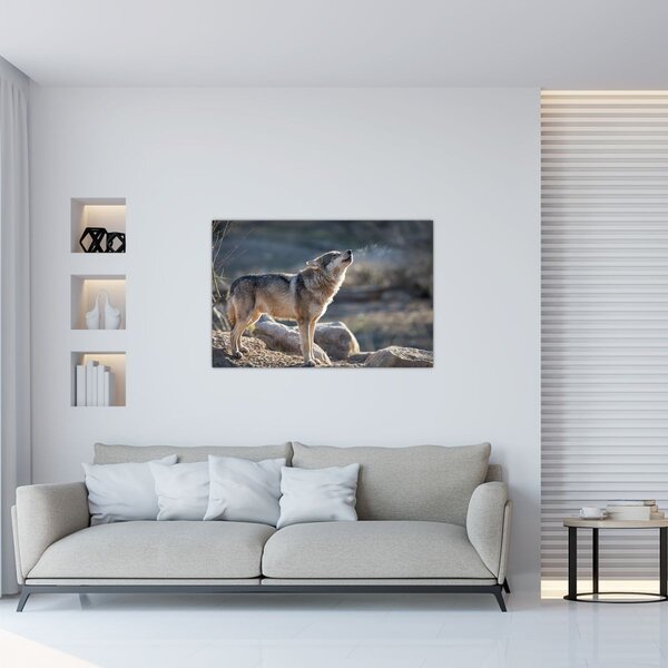 Slika - Vuk koji zavija (90x60 cm)