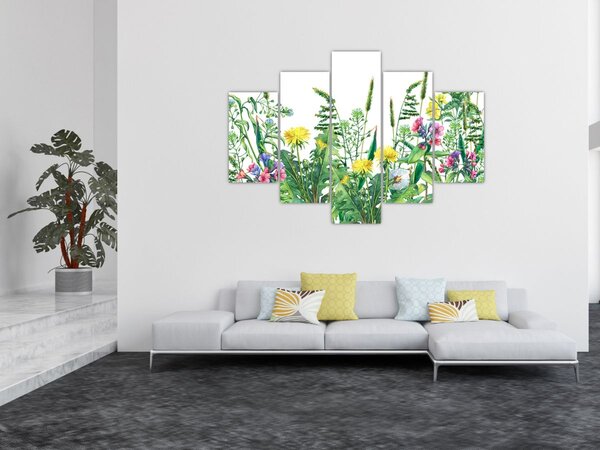 Slika - Slikano livadsko cvijeće (150x105 cm)