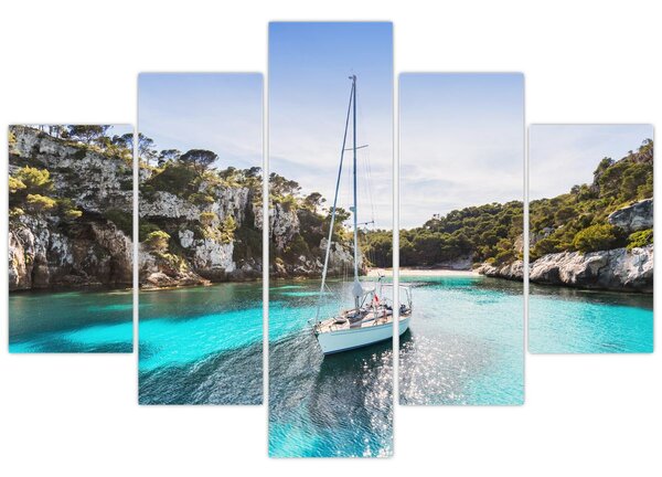 Slika - Plaža sa jedrilicom (150x105 cm)