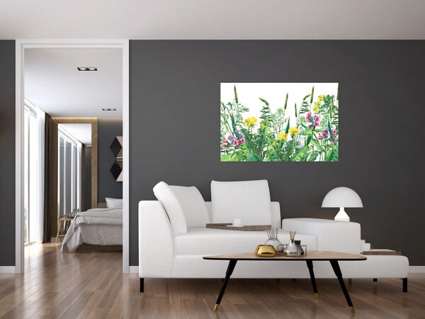 Slika - Slikano livadsko cvijeće (90x60 cm)