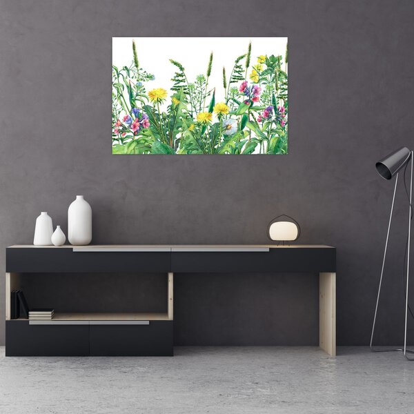 Slika - Slikano livadsko cvijeće (90x60 cm)