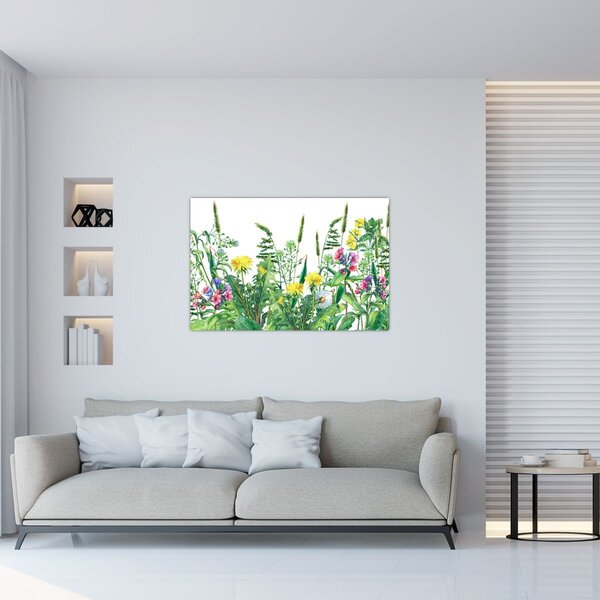 Slika - Slikano livadsko cvijeće (90x60 cm)