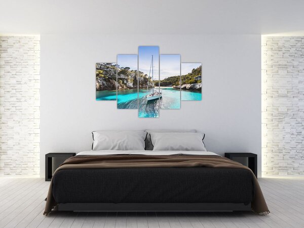 Slika - Plaža sa jedrilicom (150x105 cm)