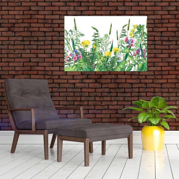 Slika - Slikano livadsko cvijeće (90x60 cm)