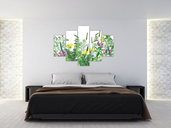 Slika - Slikano livadsko cvijeće (150x105 cm)