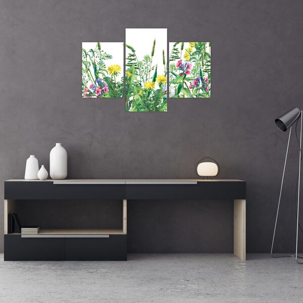 Slika - Slikano livadsko cvijeće (90x60 cm)