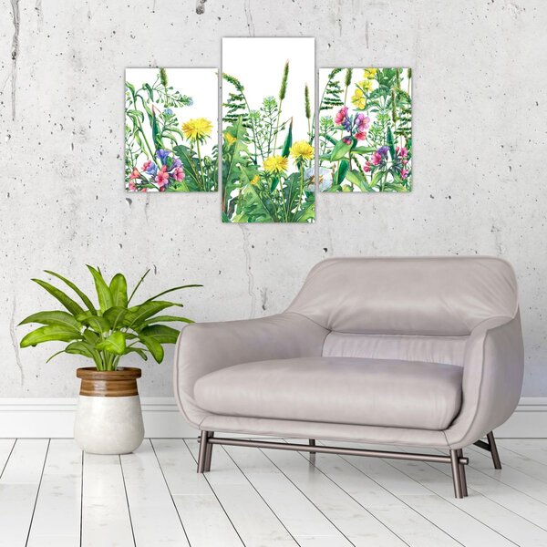 Slika - Slikano livadsko cvijeće (90x60 cm)