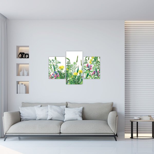 Slika - Slikano livadsko cvijeće (90x60 cm)
