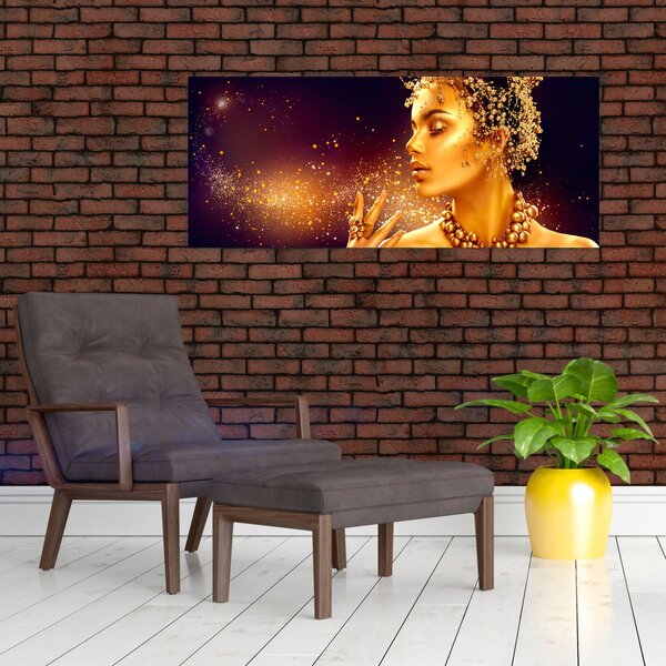 Slika - Zlatna šminka (120x50 cm)