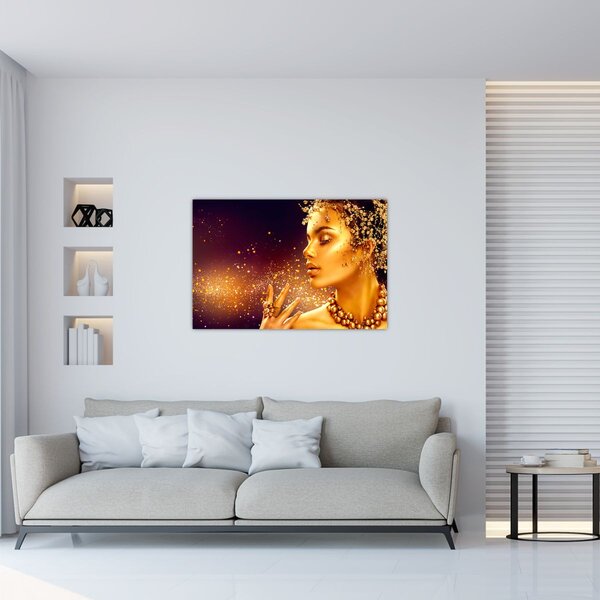 Slika - Zlatna šminka (90x60 cm)