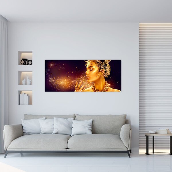 Slika - Zlatna šminka (120x50 cm)
