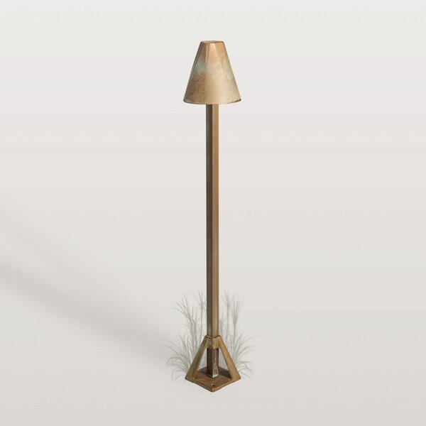 Moretti Luce Podna svjetiljka Silva Disk LED, visina 50 cm, antikni mjed, Bronca / stari mesing, Mjed