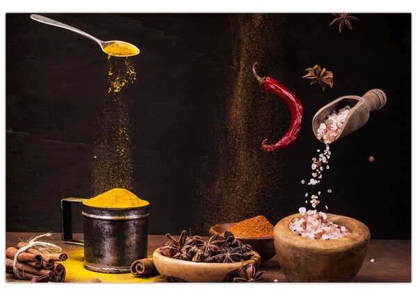 Slika - Začini u pokretu (90x60 cm)