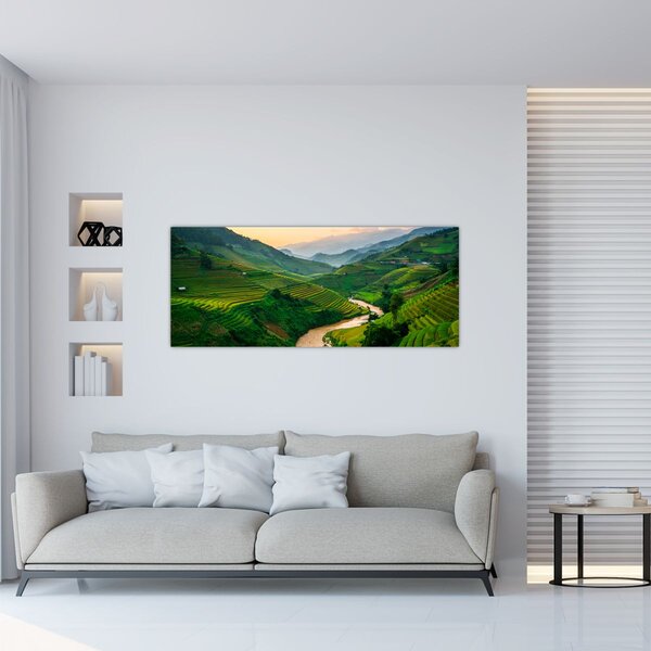 Slika - Rižine terase II. (120x50 cm)