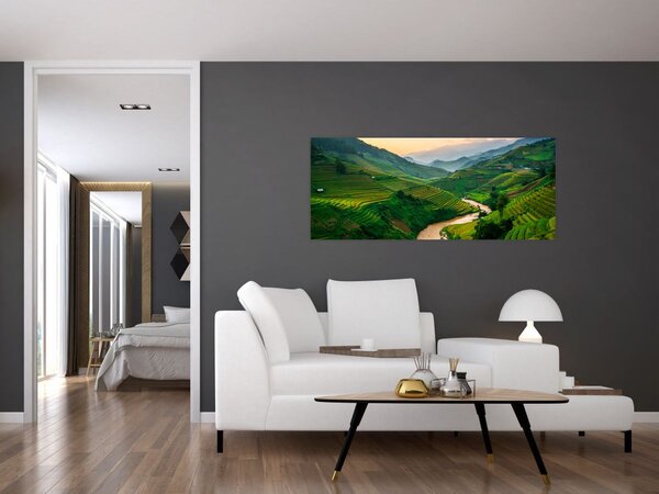 Slika - Rižine terase II. (120x50 cm)