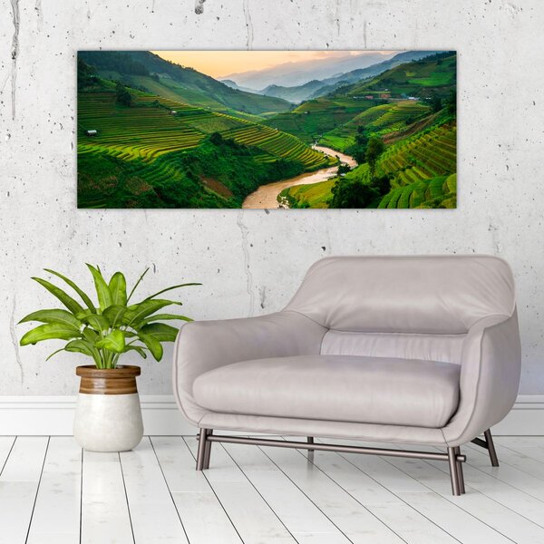 Slika - Rižine terase II. (120x50 cm)